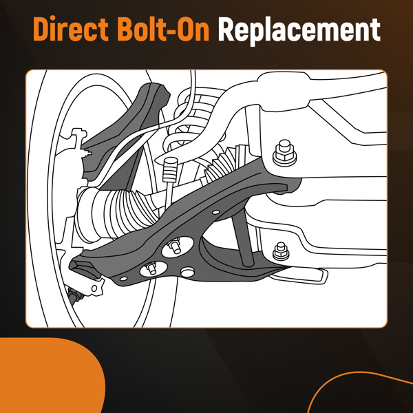 一对前下控制臂带球头组件 适用于 Cadillac CTS 2008-2013-5