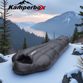 Kamperbox MP8000 Extreme Cold Weather Down Sleeping Bag  DWR Coated 20D Ripstop Nylon Shell Duck Down  -15°C to -25°C Rated Camping Outdoor