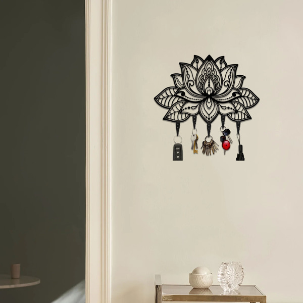 1pc当代金属壁挂式挂架：一个时尚的实用钩子。作为别致的装饰外套和收纳挂钩的理想选择，它提升了家庭和卧室墙壁装饰的风格，同时提供实用的收纳（TikTok、temu下自提）-17