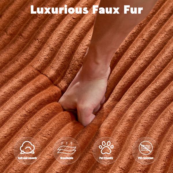 舒适躺椅压缩式沙发、深座无骨L形沙发、客厅卧室公寓休息室的极简主义模块化沙发卧铺、灯芯绒、棕色-5