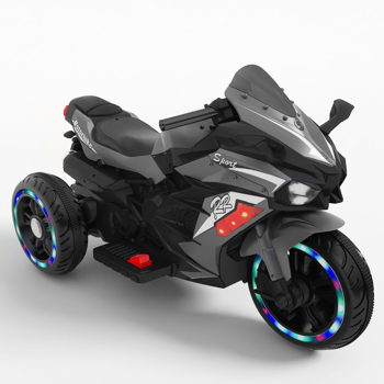 Motorcycle for Kids, 12V Electric Ride On Motorcycle for Brithday Gifts, Kids Motorcycle with LED Lights, Music