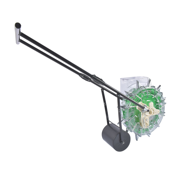 A1-手推播种机 Green Manual Seeder Hand-Push Garden Seeder Roller Seeding and Fertilizer Applicator, Row Planter Corn Planter Seeder for Soy Peanut Corn Cotton Soybean, 13.5cm Spacing-4
