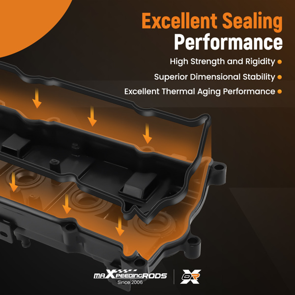  黑色气门盖套件适用于英菲尼迪 QX60 日产 Altima Murano Rogue 2.5L 2014-1017-4