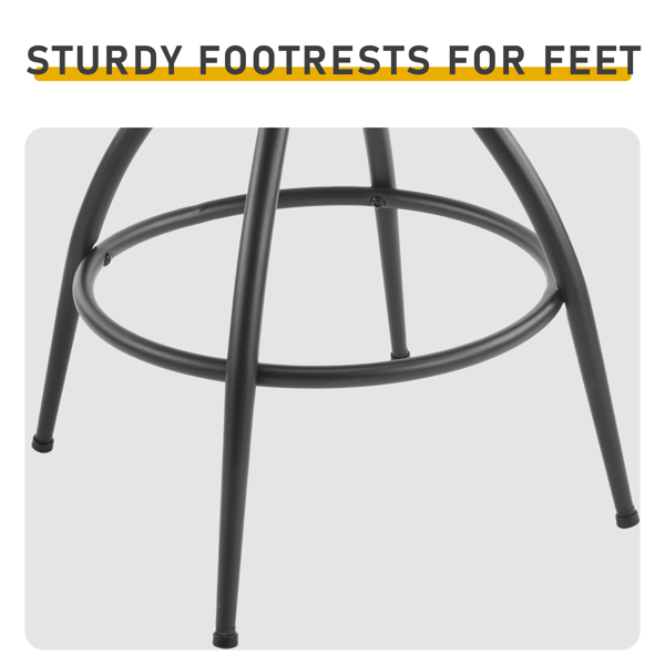 2pcs 镂空靠背 PU 喷塑曲铁脚 吧椅凳 棕色 带转-6