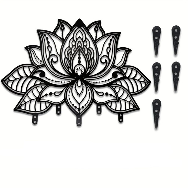 1pc当代金属壁挂式挂架：一个时尚的实用钩子。作为别致的装饰外套和收纳挂钩的理想选择，它提升了家庭和卧室墙壁装饰的风格，同时提供实用的收纳（TikTok、temu下自提）-9