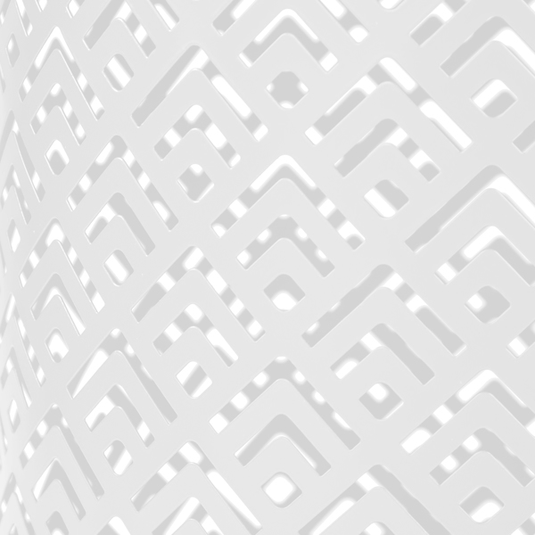 3pcs  回字花纹  桶形 白色 15.7/13.7/11.8inch 庭院堆叠铁边桌-4