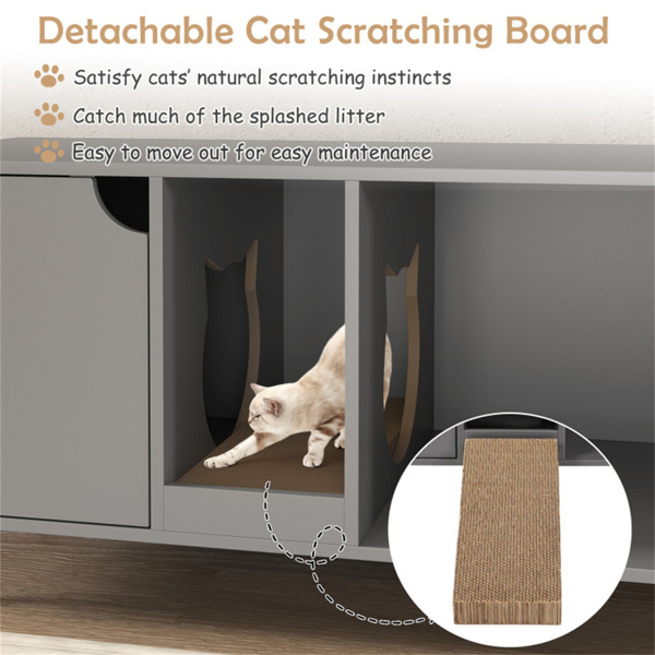 灰色猫砂箱外壳 （amazon shipping-发货，WALMART/amazon禁止销售）周末不发货-5