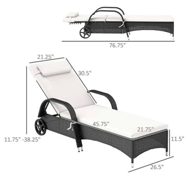 折叠式躺椅 /沙滩椅（周末不发货）（ Amazon Shipping）（WalMart禁售）-2