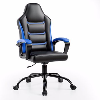 Ergonomic <b style=\\'color:red\\'>Gaming</b> Chair, Height Adjustable Computer Chair, Pu Leather PC Chair with Castors