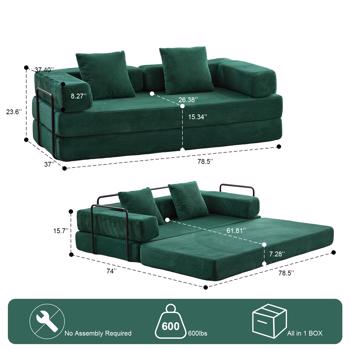 Floor Couch,Compression <b style=\\'color:red\\'>Sofa</b>,Convertible Floor <b style=\\'color:red\\'>Sofa</b> Bed-with Pillow Back Support Armrest,Comfy