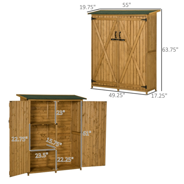 室外花园储物棚工具房 （ Amazon Shipping）（WalMart禁售）（周末不发货）-3