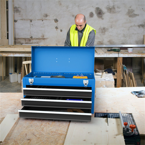 蓝色便携式车库机械工具箱（amazon shipping-发货，WALMART 禁止销售）周末不发货-7