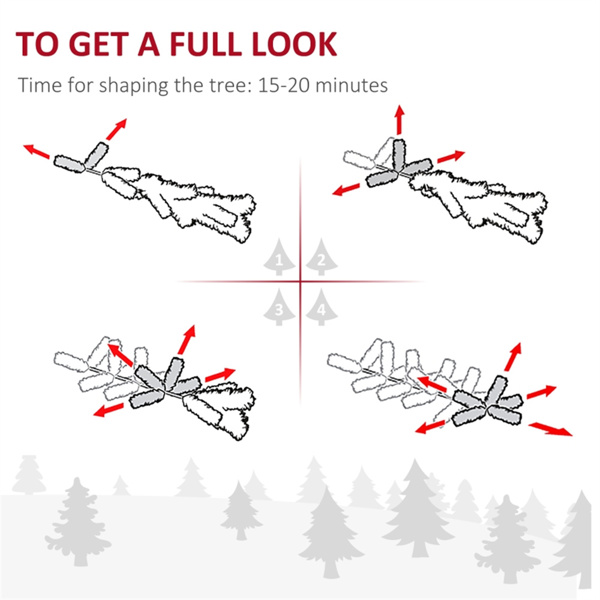 6ft 圣诞树（周末不发货）（ Amazon Shipping）（WalMart禁售）-5