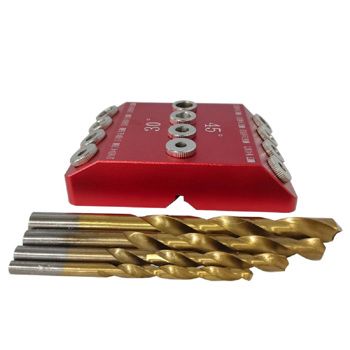 30°/45°/90°/打孔器 钻孔导向夹具 木工斜孔直孔楼梯打孔器 红色带钻头