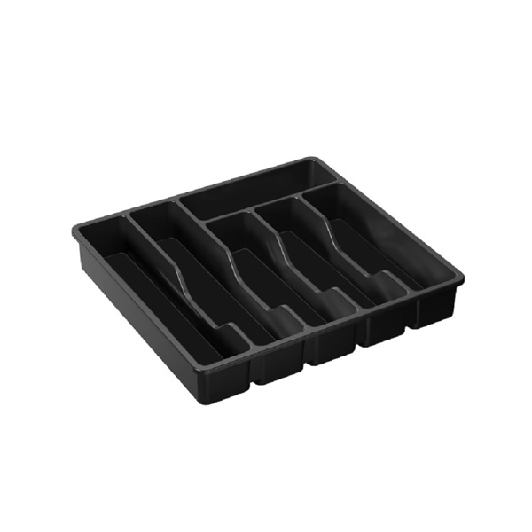 厨房抽屉盖餐具托盘Covered Utensil Tray Kitchen Drawer 带盖黑色-4