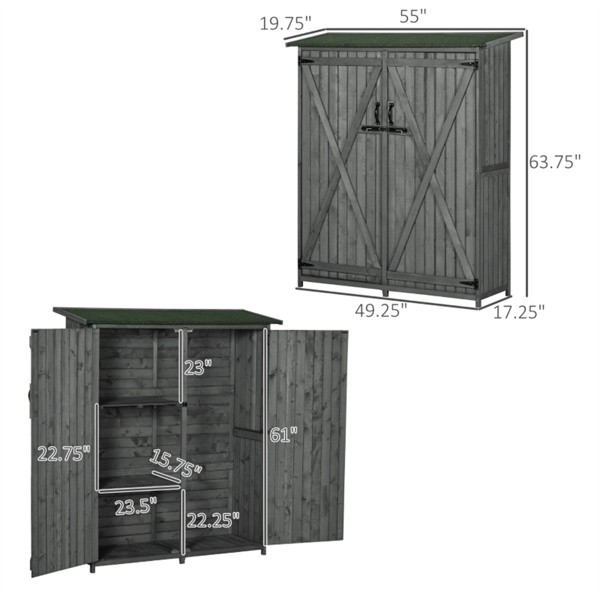 室外花园储物棚工具房 （ Amazon Shipping）（WalMart禁售）（周末不发货）-3