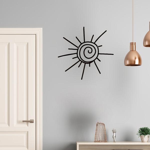 Grand Sophisticated Metal Sun Wall Art - Transverse Style. Beach Decor. Exterior Wall Hanger. Tough Metal Material-4