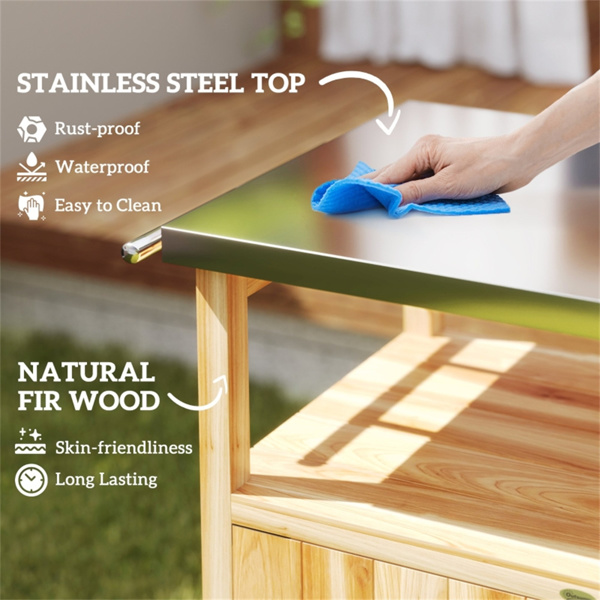 户外酒吧推车烧烤桌 （ Amazon Shipping）（WalMart禁售）（周末不发货）-4