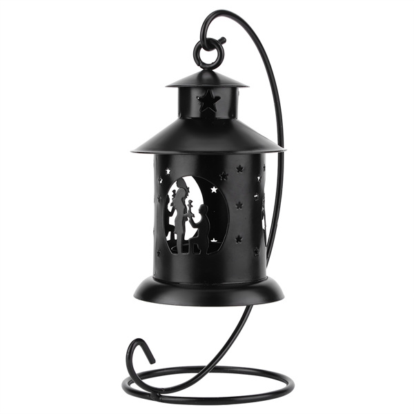 情侣镂空烛台摩洛哥复古婚庆情侣蜡烛台工艺品烛台摆件黑色-4