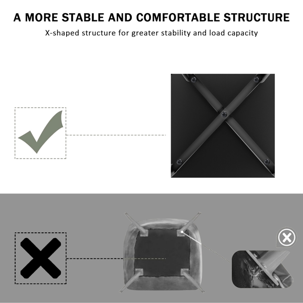 镂空靠背餐椅，现代厨房椅，北欧仿皮高背椅，客厅厨房用椅-3
