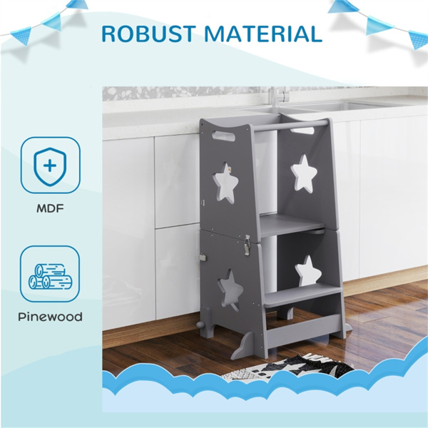 木制厨房踏步凳（周末不发货）（ Amazon Shipping）（WalMart禁售）-6