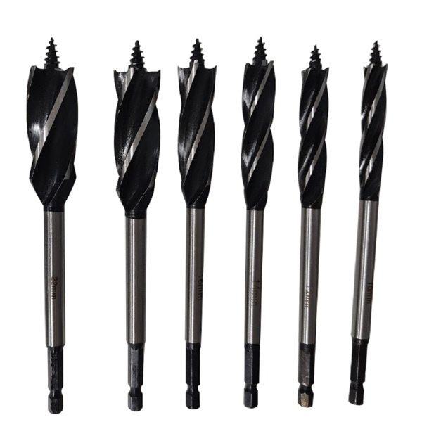 四刃木工钻六角 10/12/14/16/20/22/25/32mm自封袋装-1