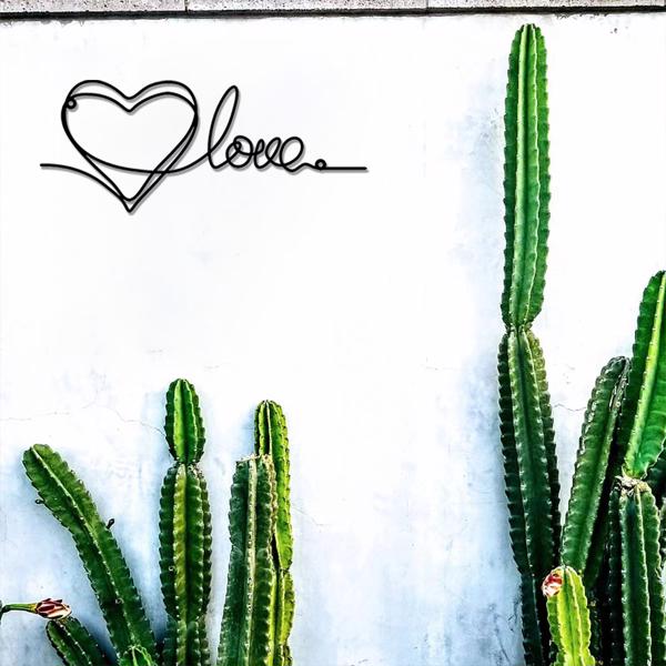 时尚的金属心爱墙装饰拥有极简主义的线条艺术-一个迷人的悬挂装饰，当代墙壁艺术为家庭（TikTok、temu下自提）-22