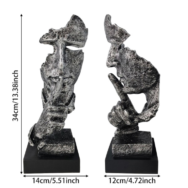 树脂摆件家居客厅办公室酒柜摆设电视柜书柜书架装饰品-2