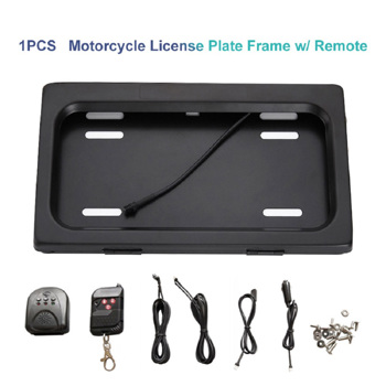 1Pcs Motorcycle Front Or Rear Electric Remote Control License Plate Holder Kit Ignitor Interface for USA Standard