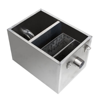 Stainless Steel Grease Trap Interceptor Set Detachable Design For Restaurant Kitchen Wastewater Removable Baffles