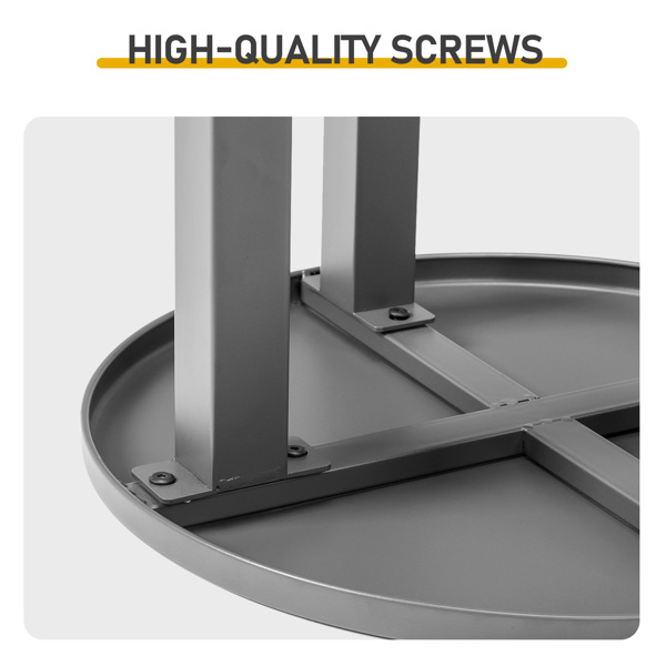 46*46*41.5cm 圆桌  灰色 十字脚 庭院铁边桌-5