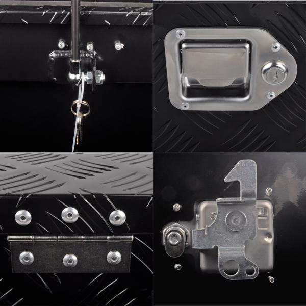 工具箱 Aluminum Tool Box Black, foot 33"* 19"* 18",pattern 5,single lock,single spring MT018033（禁售亚马逊 & TEMU）(不支持无理由退货)-5