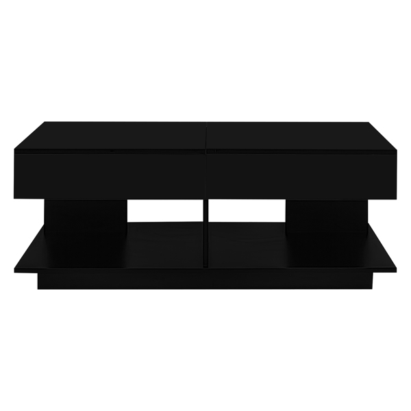 41.3''-76.7'' 可延伸咖啡桌，高效中央咖啡桌，带多个储物隔间，多功能可调节咖啡桌，带隐藏储物空间，适用于客厅-4