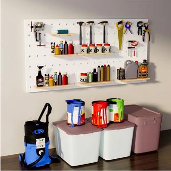 Xiaohongshu Sensation! Utility Shelves white  3 Piece Art Deco Wooden Pegboard Set for Wedding Season 40 x 60CM , More Sizes, Ideal for Office ,Wedding Decor