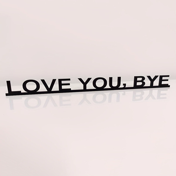 以“爱你，再见”为主题的现代金属墙面艺术，是婚礼装饰和室内艺术复制的理想选择。完美的装饰你的夫妻的空间，它也使一个极好的情人节礼物（TikTok、temu下自提）-4