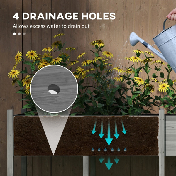 高架花园床/木制花盆 /木材种植箱（周末不发货）（ Amazon Shipping）（WalMart禁售）-6