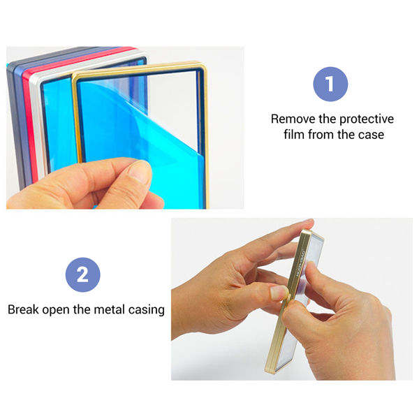 PSA金属框+玻璃评级卡砖保护壳 金色 1个（周末不发货）（tk,temu下自提）-3