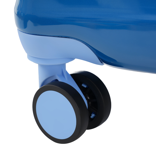 20英寸带杯架的随身行李箱 - 轻质亮面硬壳行李箱，带万向轮、TSA锁、航空认证，两件套-13