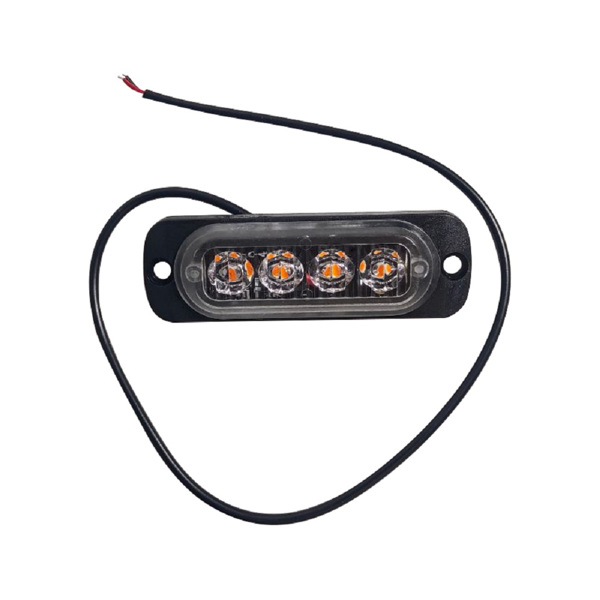 汽车货车4LED侧边灯 牌照灯爆闪中网灯 大功率频闪警示灯 常亮 黄色 4pcs-1