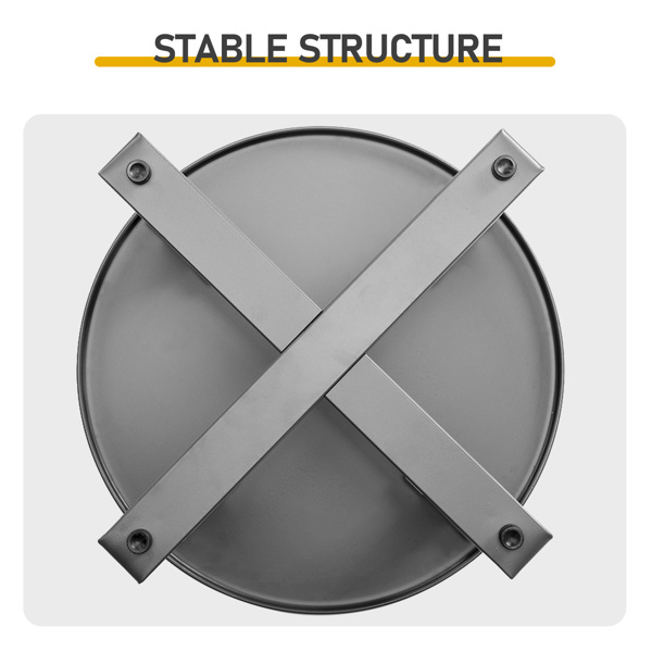 46*46*41.5cm 圆桌  灰色 十字脚 庭院铁边桌-2