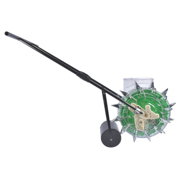 A1-手推播种机 Green Manual Seeder Hand-Push Garden Seeder Roller Seeding and Fertilizer Applicator, Row Planter Corn Planter Seeder for Soy Peanut Corn Cotton Soybean, 13.5cm Spacing
