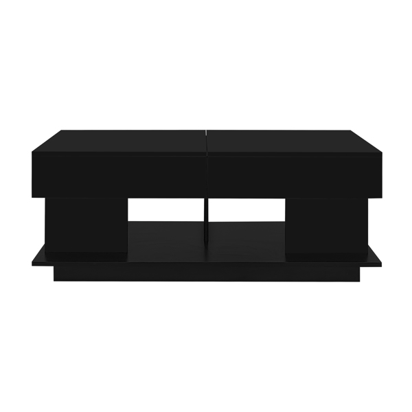 41.3''-76.7'' 可延伸咖啡桌，高效中央咖啡桌，带多个储物隔间，多功能可调节咖啡桌，带隐藏储物空间，适用于客厅-12