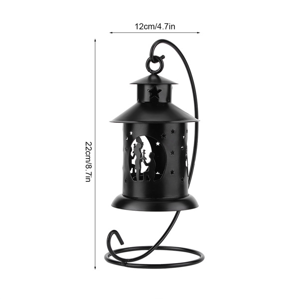 情侣镂空烛台摩洛哥复古婚庆情侣蜡烛台工艺品烛台摆件黑色-7