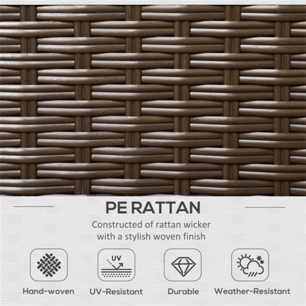 户外花园沙发 /外藤条沙发-浅灰色（周末不发货）-4