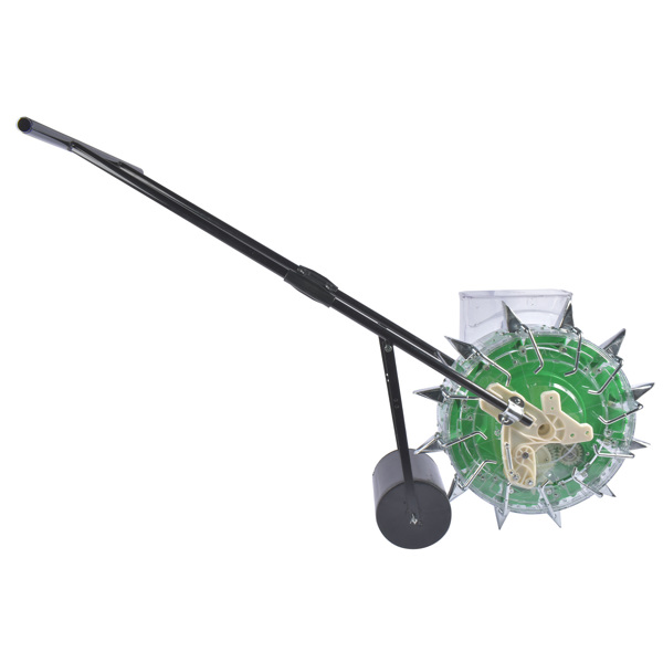 A1-手推播种机 Green Manual Seeder Hand-Push Garden Seeder Roller Seeding and Fertilizer Applicator, Row Planter Corn Planter Seeder for Soy Peanut Corn Cotton Soybean, 13.5cm Spacing-1