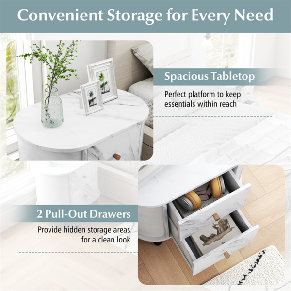 带抽屉的白色床头柜（amazon shipping-发货，WALMART禁止销售）-8