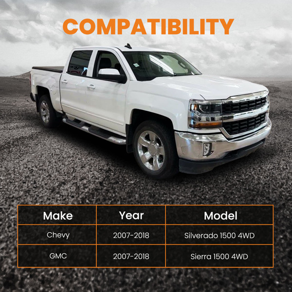 0-7.5英寸升降后牵引杆 适用于 Chevy Silverado Sierra 1500 4WD 2007-2018 -2