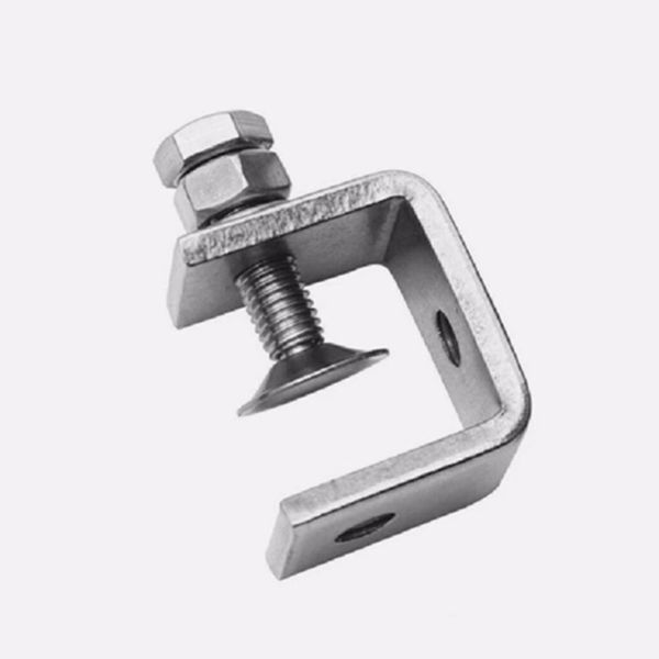 304不锈钢老虎夹U型C型夹卡扣钢结构钢管方管方形固定夹卡箍抱箍（8个）-7