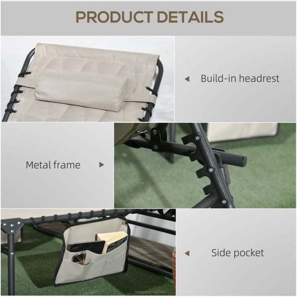 折叠式躺椅 /沙滩椅（周末不发货）（ Amazon Shipping）（WalMart禁售）-6