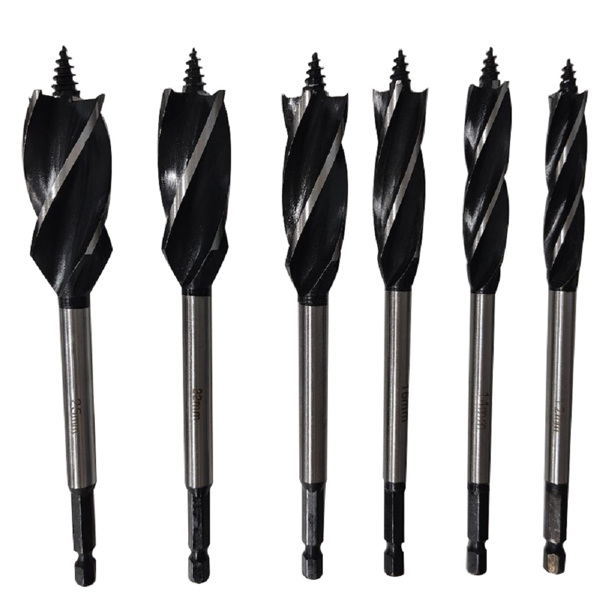 四刃木工钻六角 10/12/14/16/20/22/25/32mm自封袋装-2